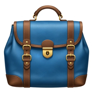 blue coins inside a leather bag  sticker