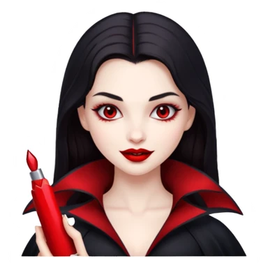 Girl vampire with a seductive smile sticker