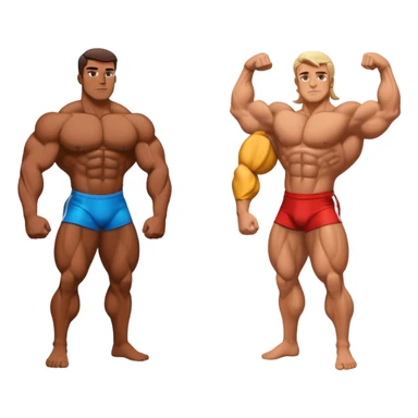 bodubuilders posing on stage sticker