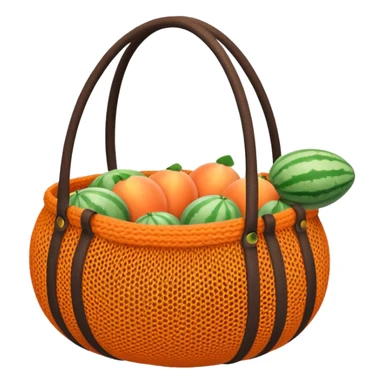 net bag,  mesh storage bag, tote bag, stored with melon it has two knited handles as bag itself sticker
