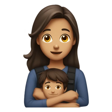 a brunette girl hugging a brunette boy and they’re both south asian  sticker