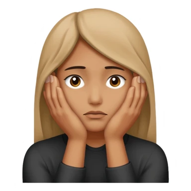 Tapando media cara con la mano con cara de pena  sticker