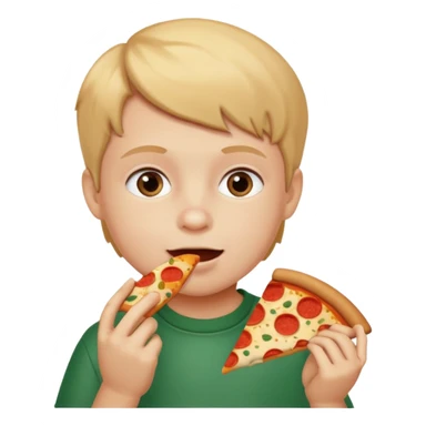 Child Eating Pizza sticker