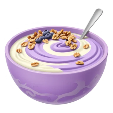pastel purple and white smoothie bowl sticker