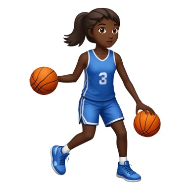 Girl playing basketball  sticker