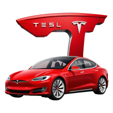 Tesla Model S - Tesla (Model Year: 2022) (Iconic colour: Red) sticker