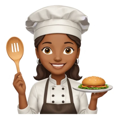 Food Truck Chef black woman sticker