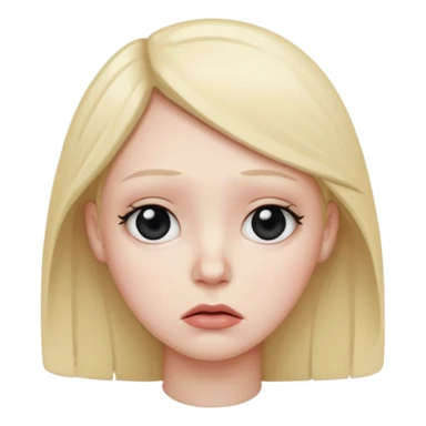 sad and confused with black eyes sticker