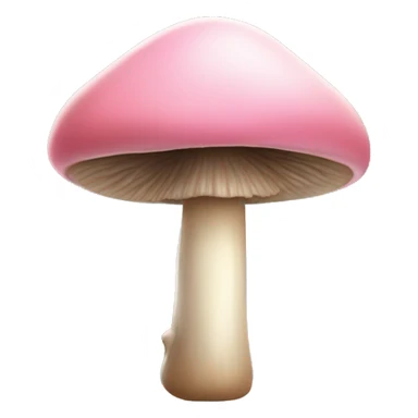 A skin coloured mushroom with a pinkish hood that looks like one sleek pole sticker