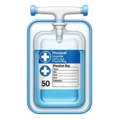 Hospira, BBraun, Hospital Intravenous fluid bag, 2 ports on the bottom side of bag, and is filled with 500ml, pharmacy label sticker