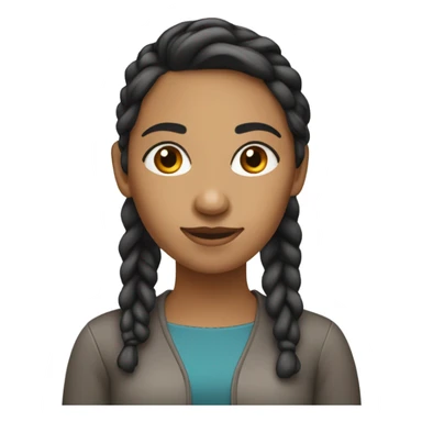 Computer science student woman, lighter skin tone   sticker