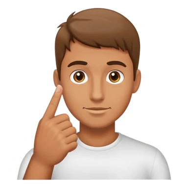 Guy putting his finger in circle  sticker