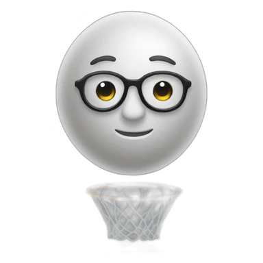 Ballon de basket avec des lunettes  sticker