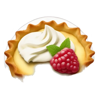 tartlet with cream and raspberries sticker