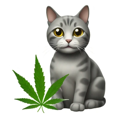 Cat with weed sticker