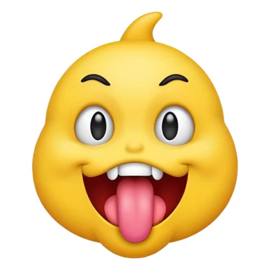 make a freaky emoji sticking their tounge out sticker