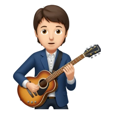 Paul McCartney playing guitar sticker