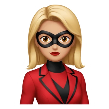 miss incredible with black mask  sticker