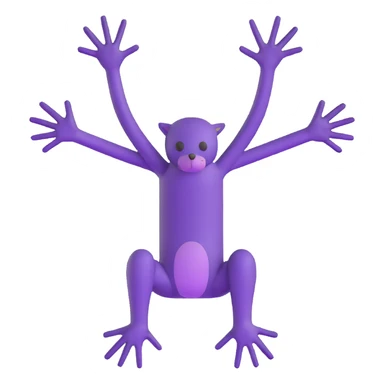 purple upper and under limbs sticker
