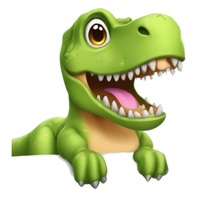 cute t rex on a spa day sticker