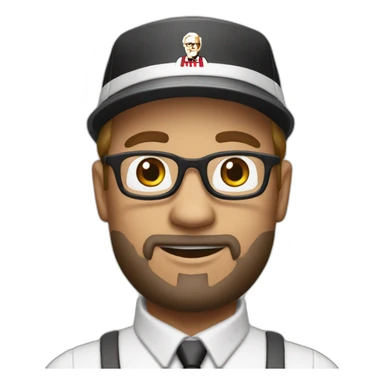 the KFC manager in the black cap is European sticker