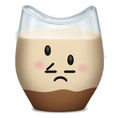 Create an emoji that represents the Oatlys milk cartoon that is brown. The company name is Oatly. The whole carton sould be bown with rectangular form. There should be no faces nd no text. And the milk should be brown  sticker
