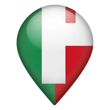 location pin Italy flag sticker