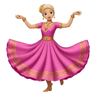 Bailarina rosada pero no de valet sino de bailes culturales sticker