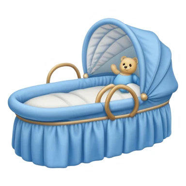 blue baby bassinet sticker