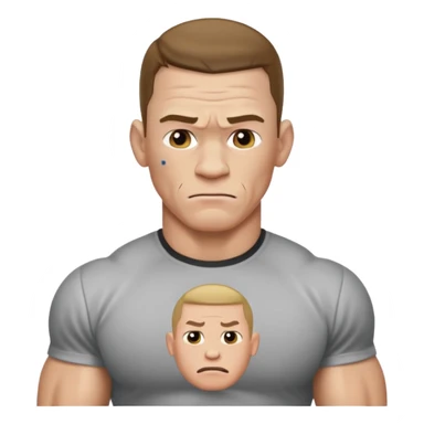 John cena emoji wearing t-shirt u can't c me sticker
