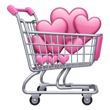 make shopping cart with very girly pink tones. sticker