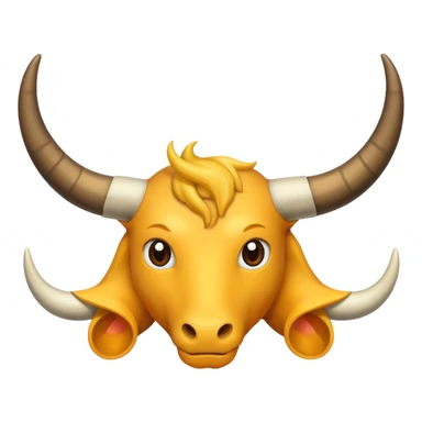 a pair of horns sticker