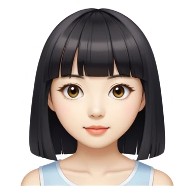 i was born in 1997. A 27 year old taiwanese girl now with see-through blunt bangs, hair is longer than shoulder level. An INFJ with slight smile and hidden double eyelid.  sticker