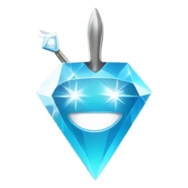 Smiley face cutting a diamond  sticker