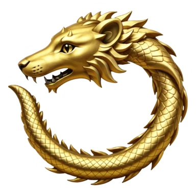 Elder Scrolls Online Lioneating its tail Ouroboro sticker