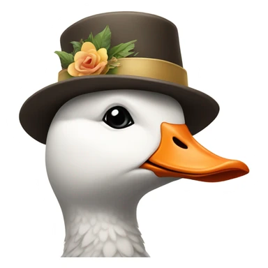 Goose wearing a funny hat sticker