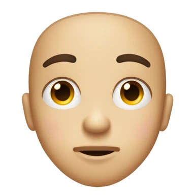 Face with one eyebrow up and one brow down whilst sucking in cheeks sticker