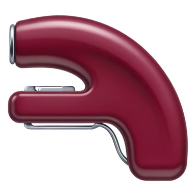 burgundy claw clip sticker