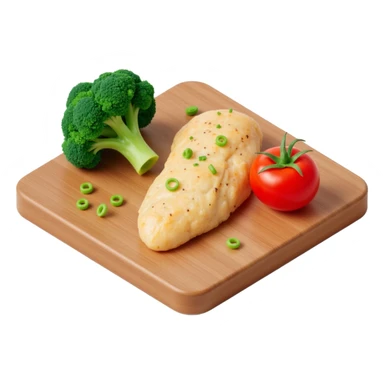 Meal broccoli chicken and tomato  sticker