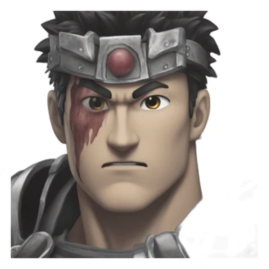 Guts from Berserk flex his biceps sticker