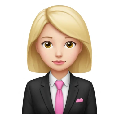 woman with pink tie and blazer sticker