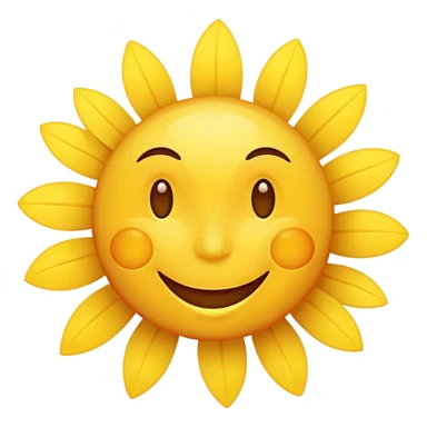 smiling face with sunshine sticker