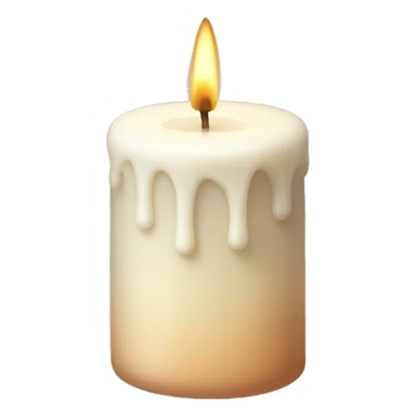 Candle in a powder-colored glass sticker