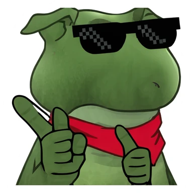 Dog holding up middle finger sticker