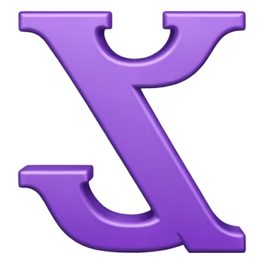 purple capital letter "T" alphabet sticker