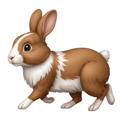 High resolution of a running farm rabbit sticker
