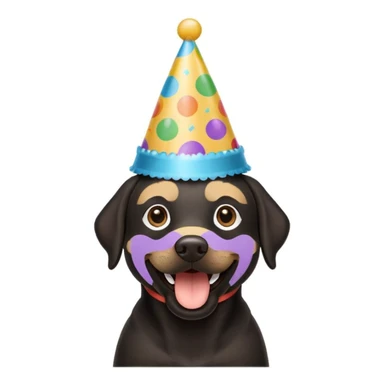 Black labrador saying Happy Birthday  sticker