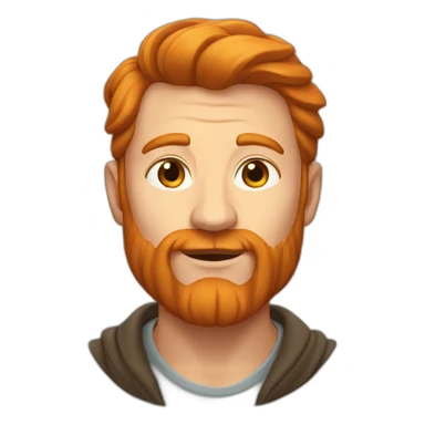 Un homme roux beau sticker