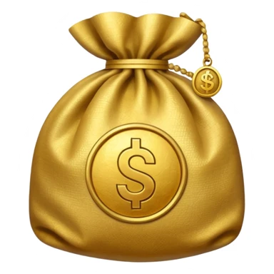 money bag with rupeee symbol sticker