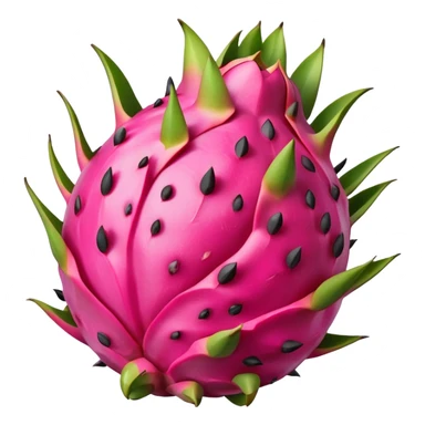 Dragon fruit emoji not spiny outside of dragonfruit no seeds no faves sticker